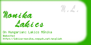monika lakics business card
